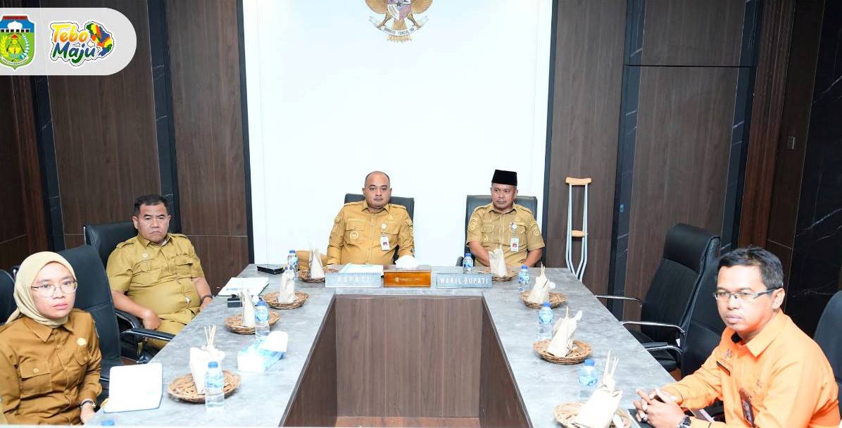Bupati Tebo dan Wabup Ikuti Rakor Pengendalian Inflasi Daerah 2025 Secara Virtual