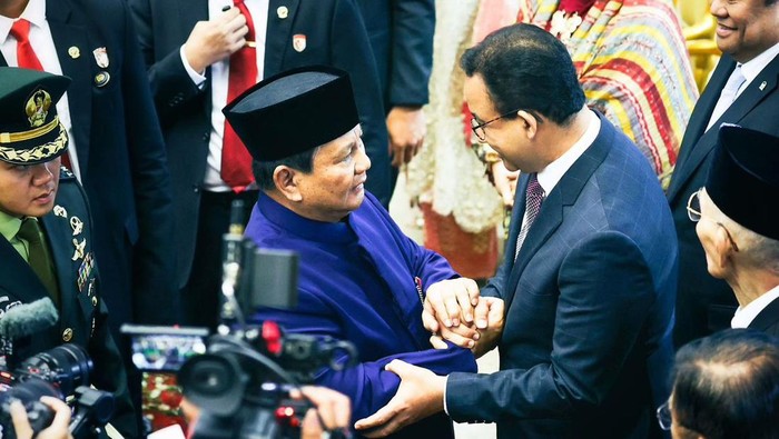 Presiden Prabowo Subianto dan Anies Baswedan