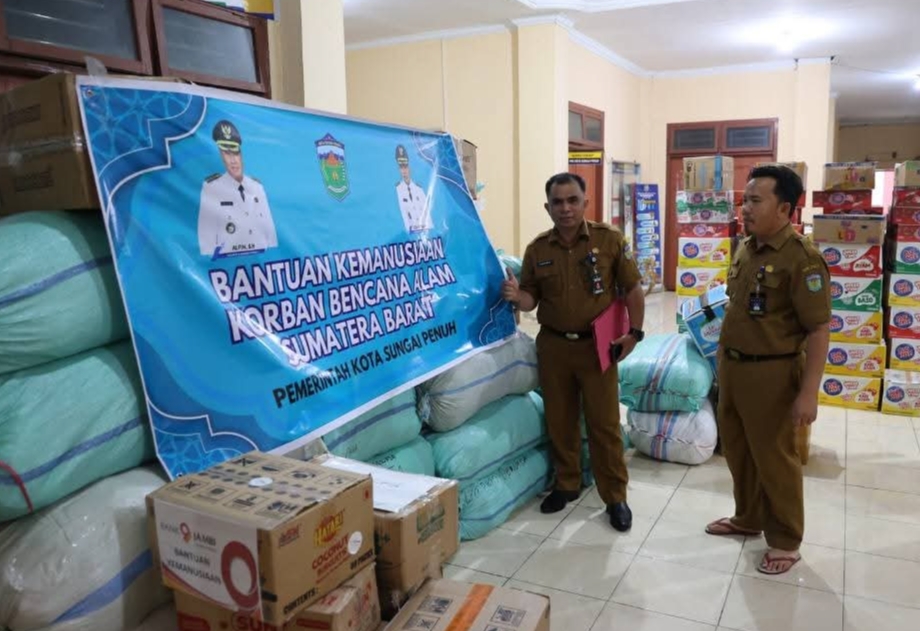 Pemkot Sungai Penuh Kirim 8 Ton Beras dan Rp214 Juta ke Sumbar
