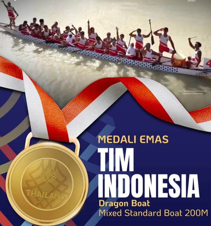 Dragon Boat Indonesia Persembahkan Emas ke-78 di SEA Games Thailand 2025