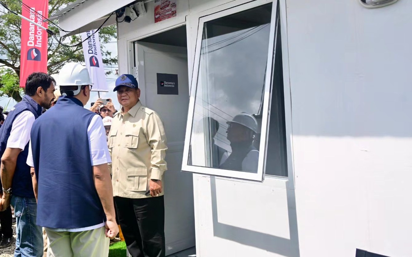 Satu Bulan pascabencana, Prabowo Cek 600 Rumah Hunian